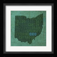 Ohio State Words Framed Print