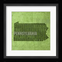 Pennsylvania State Words Framed Print