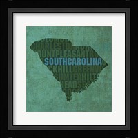 South Carolina State Words Framed Print