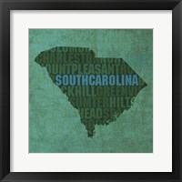 South Carolina State Words Framed Print