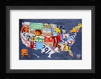 USA Map II Fine Art Print