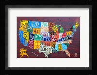License Plate Map USA IV Fine Art Print