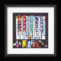 License Plate Art Jazz Series Piano I Fine Art Print