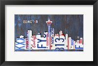 Seattle Skyline License Plate Art Framed Print
