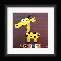 Stretch The Giraffe Framed Print