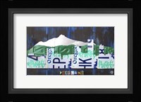 Portland Skyline License Plate Art Fine Art Print
