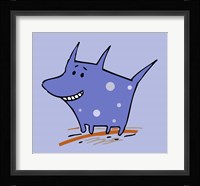 Purple Polka Dot Dog Fine Art Print