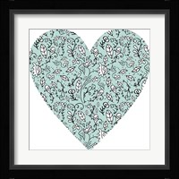 Blue Flower Heart Fine Art Print