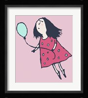 Balloon Girl Pink Fine Art Print