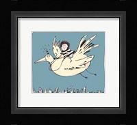 Boy On Bird Fine Art Print