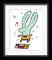 Disco Bunny Framed Print