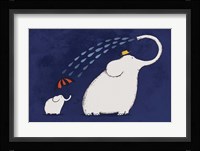 Umbrella Elephant Framed Print