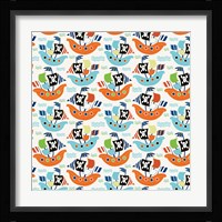 Pirate Ship Pattern Cream Fine Art Print