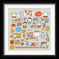 Robot Kids Fine Art Print