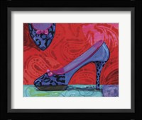 Shoe Blue Leopard Fine Art Print
