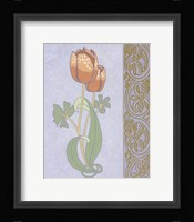 Rose Tulip With Right Border Framed Print