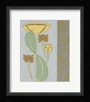 Tan Tulip With Right Border Fine Art Print