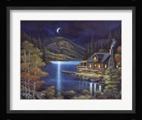 Moonlit Cabin Fine Art Print