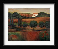 Crimson Light In Tuscany Fine Art Print