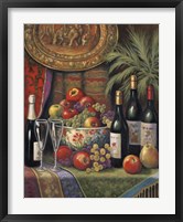 Wine And Floral I Fine Art Print