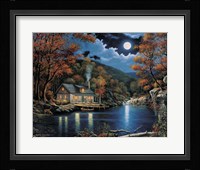 Cabin By The Lake Fine Art Print