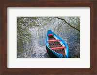 Canoe on Lake, Trakai, Lithuania Fine Art Print