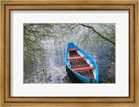 Canoe on Lake, Trakai, Lithuania Fine Art Print