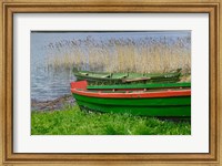 Colorful Canoe by Lake, Trakai, Lithuania I Fine Art Print