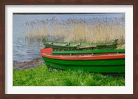 Colorful Canoe by Lake, Trakai, Lithuania I Fine Art Print