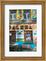 Colorfully Painted Wall in the Old Town, Vilnius, Lithuania Fine Art Print