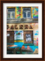 Colorfully Painted Wall in the Old Town, Vilnius, Lithuania Fine Art Print