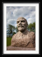 Lithuania, Grutas Park, Statue of Lenin I Framed Print