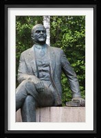 Lithuania, Grutas Park, Statue of Lenin III Framed Print