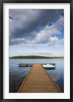 Lithuania, Grutas, lake and pier Fine Art Print