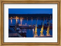 Lithuania, Klaipeda, Commercial port and Lagoon Fine Art Print