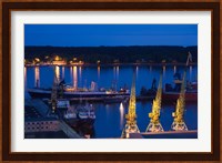 Lithuania, Klaipeda, Commercial port and Lagoon Fine Art Print