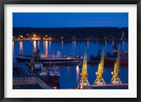 Lithuania, Klaipeda, Commercial port and Lagoon Fine Art Print