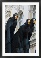 Lithuania, Vilnius, Three Muses statue Fine Art Print