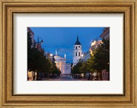Lithuania, Vilnius, Vilnius Cathedral, evening Fine Art Print