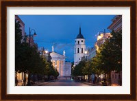 Lithuania, Vilnius, Vilnius Cathedral, evening Fine Art Print