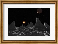 Ice spires on Jupiter's large Moon, Callisto Fine Art Print