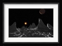 Ice spires on Jupiter's large Moon, Callisto Fine Art Print