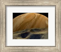 Jupiter seen from one of its innermost Moons, Tiny Metis Fine Art Print