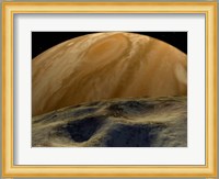 Jupiter seen from one of its innermost Moons, Tiny Metis Fine Art Print