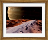 Jupiter seen from the Surface of its Moon, Amalthea Fine Art Print