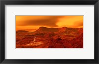 Panorama of a landscape on Venus at 700 degress Fahrenheit Fine Art Print