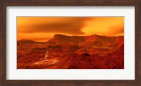 Panorama of a landscape on Venus at 700 degress Fahrenheit Fine Art Print