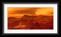 Panorama of a landscape on Venus at 700 degress Fahrenheit Fine Art Print
