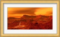 Panorama of a landscape on Venus at 700 degress Fahrenheit Fine Art Print