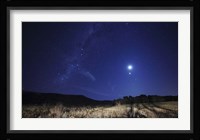 The Moon, Venus, Mars and Spica in a Quadruple Conjunction Fine Art Print